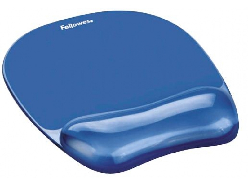 Mauspad Fellowes Crystal Gel Handgelenkauflage, blau 9114120