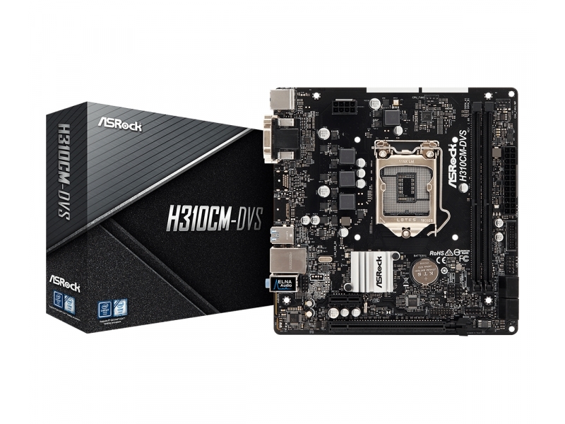 MB ASRock H310CM-DVS   1151 M-ATX D-Sub/DVI   DDR4 retail 90-MXB8K0-A0UAYZ