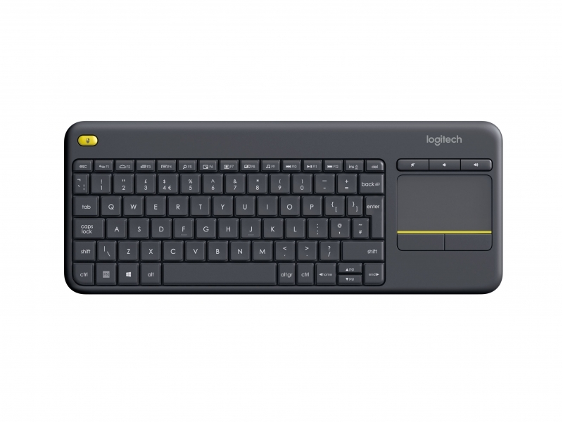 Logitech Wireless Touch Keyboard K400 Plus Black UK-Layout 920-007143