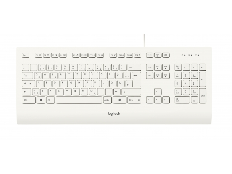 Logitech KB Corded Keyboard K280e for Business White DE-Layout 920-008319