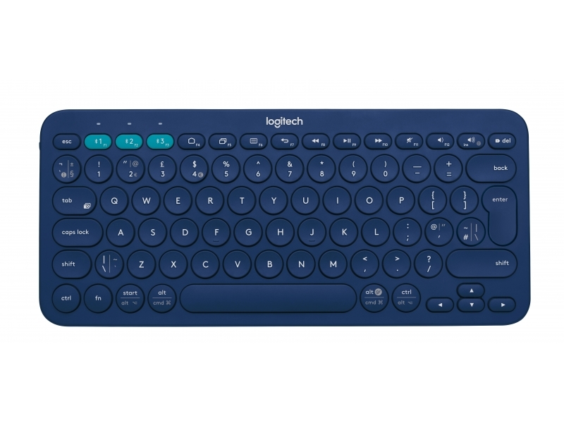 Logitech KB BT Multi-Device Keyboard K380 Blue UK-Layout 920-007581