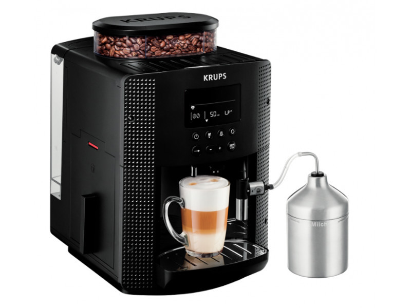 Krups Automatic Kaffeemaschine LCD + Capuccino Inox EA 8160