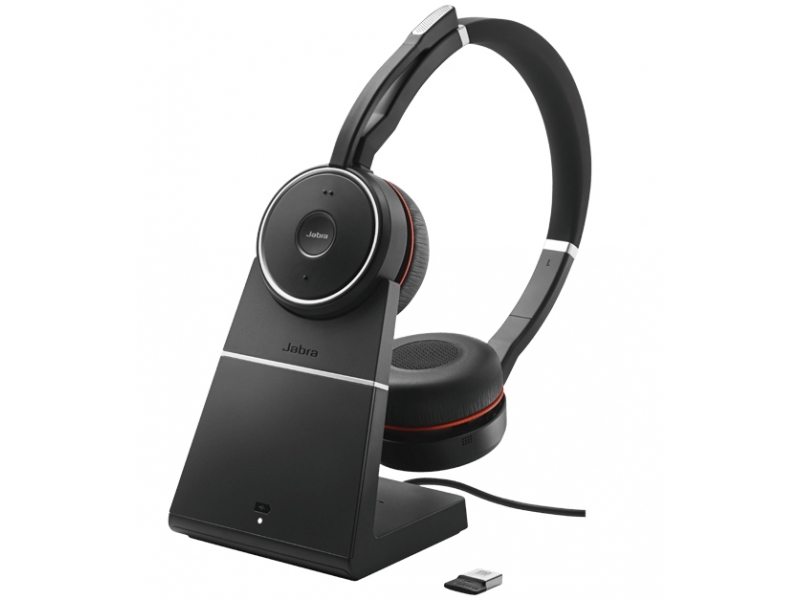 Headset JABRA Evolve 75 UC Duo inkl.Ladestat.&Link370 Blue 7599-838-199