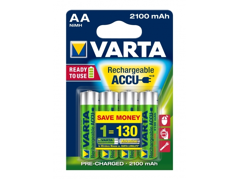 Varta Akku NiMH Mignon AA 2100mAh Blister (4er Pack) 56706 101 404