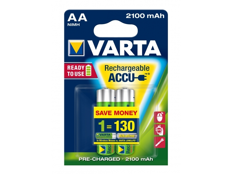 Varta Akku NiMH Mignon AA 2100mAh Blister (2-Pack) 56706 101 402