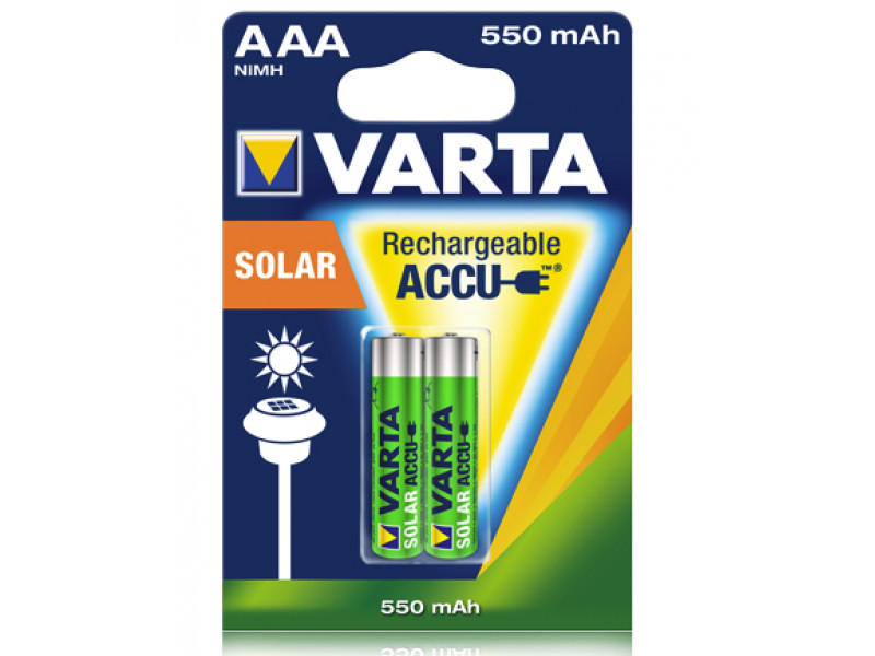 Varta Solar Recharge Akku AAA 550mAh Blister (2er Pack) 56733 101 402