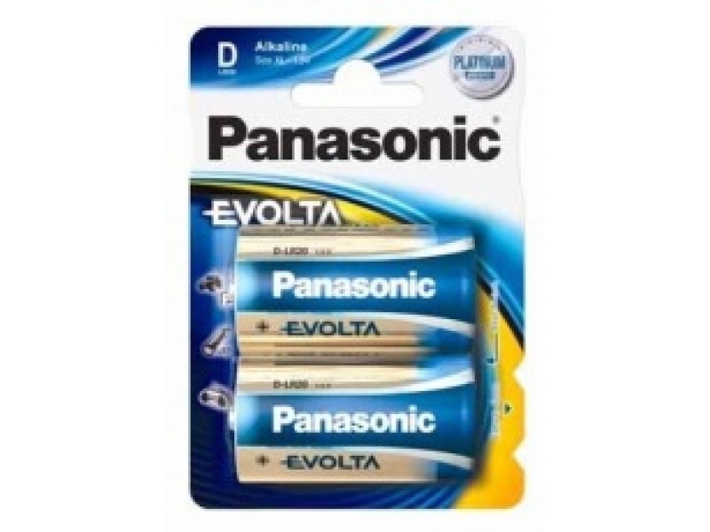 Panasonic Batterie Alkaline Mono D LR20, 1.5V Blister (2-Pack) LR20EGE/2BP