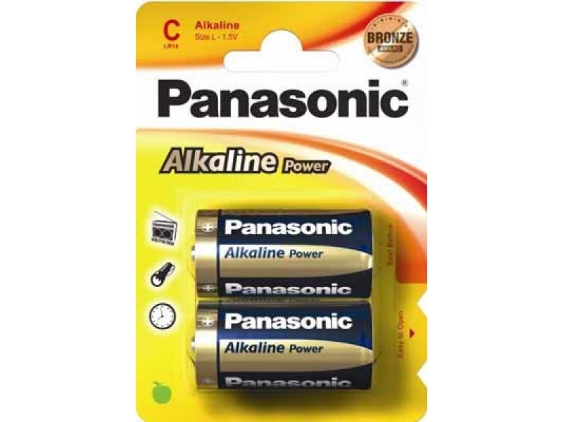 Panasonic Batterie Alkaline Baby C LR14 1.5V Power Bl. (2-Pack) LR14APB/2BP