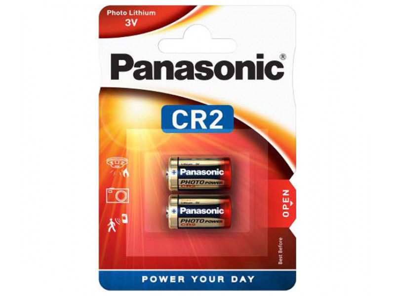 Panasonic Batterie Lithium Photo CR2 3V Blister (2-Pack) CR-2L/2BP