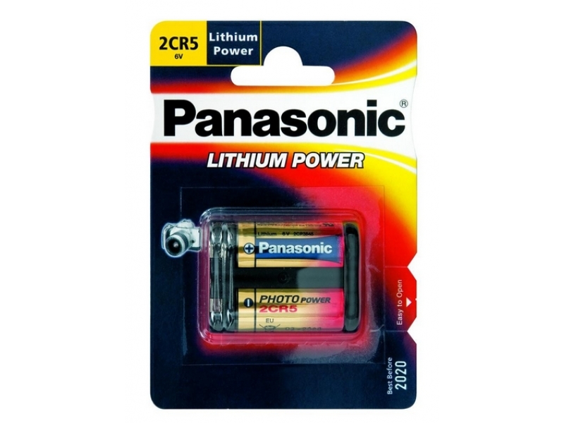 Panasonic Batterie Lithium Photo 2CR5 3V Blister (1-Pack) 2CR-5L/1BP