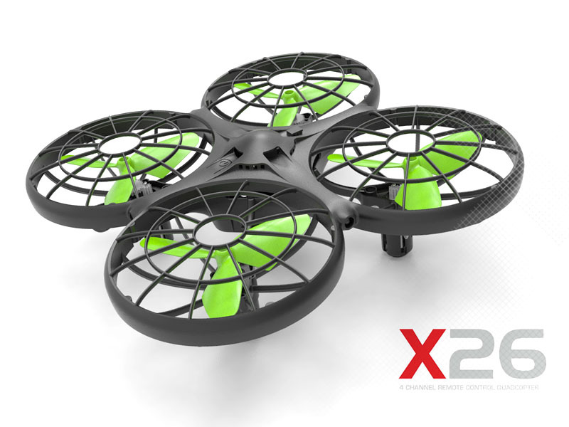 Quad-Copter SYMA X26 2.4G 4-Kanal mit Gyro (Schwarz)