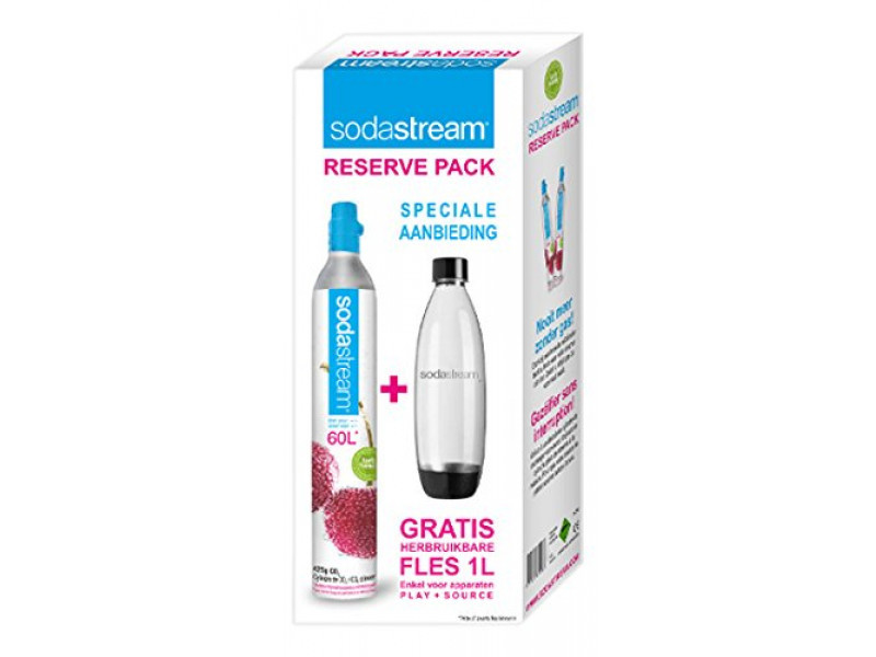 SodaStream Reservezylinder 60L +Gratis 1 PET 1L Fuse