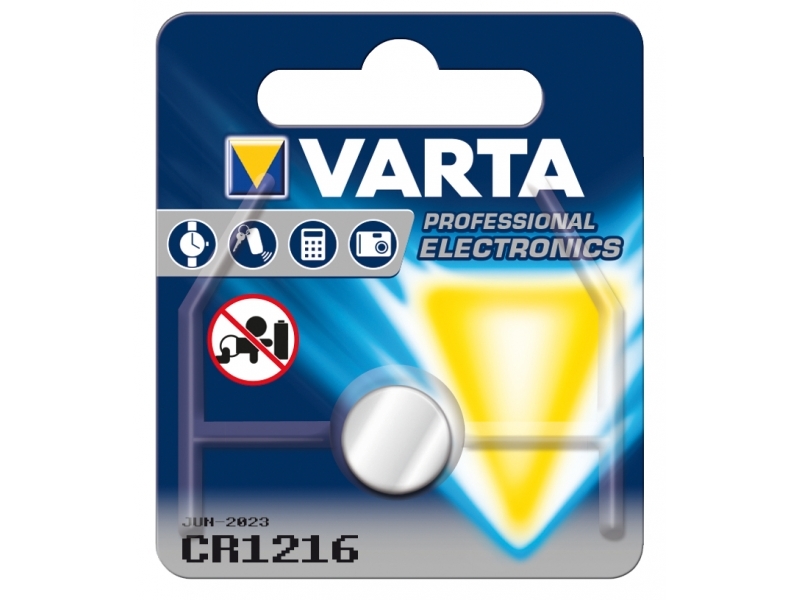 Varta Batterie Lithium Knopfzelle CR1216 Blister (1-Pack) 06216 101 401