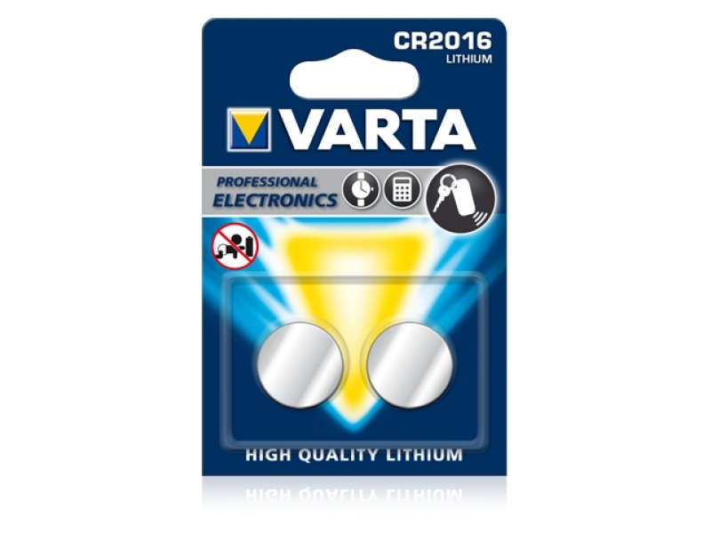 Varta Batterie Lithium Knopfzelle CR2016 Blister (2-Pack) 06016 101 402