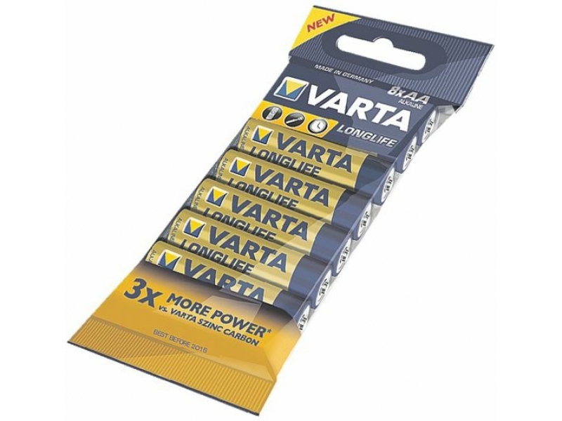 Batterie Varta Alkaline Mignon AA Longlife (8-Pack) 04106 101 328