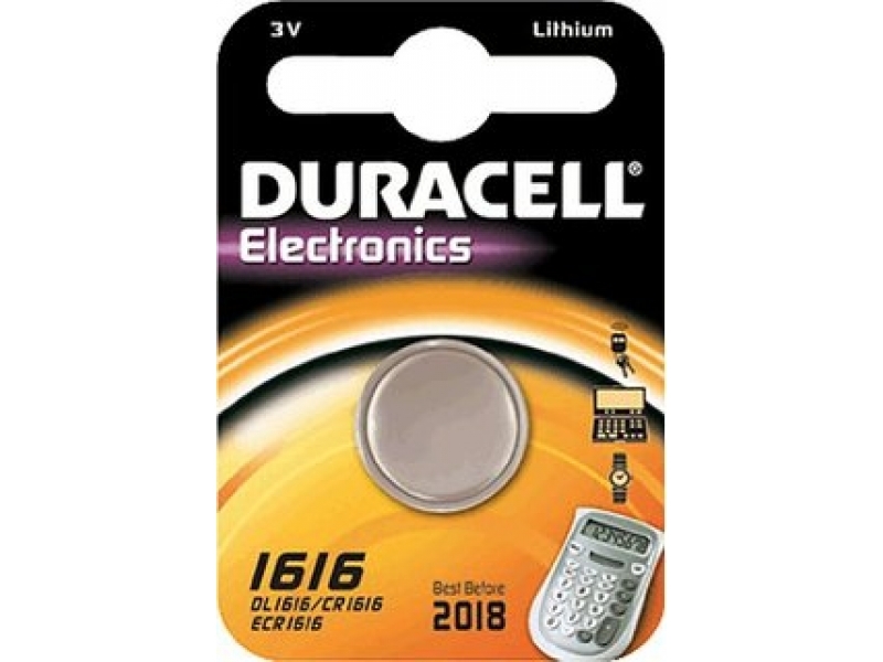 Duracell Batterie Lithium Knopfzelle CR1616 3V Blister (1-Pack) 030336