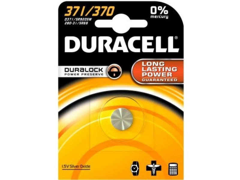 Duracell Batterie Silver Oxide Knopfzelle 371/370 Blister (1-Pack) 067820