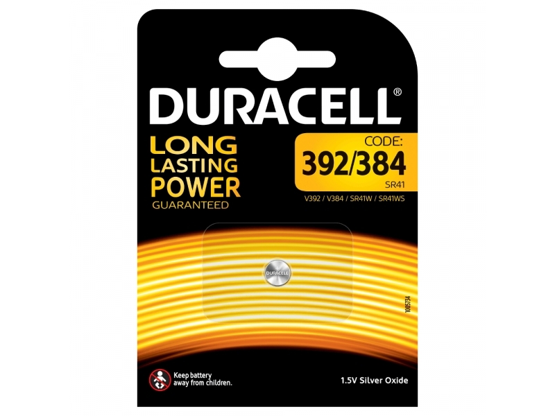 Duracell Batterie Silver Oxide Knopfzelle 392/384 Blister (1-Pack) 067929