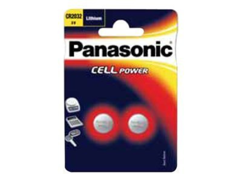 Panasonic Batterie Lith. Knopfzelle CR2032 3V Blister (2-Pack) CR-2032EL/2B