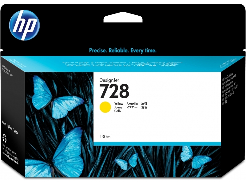 HP 728 130-ml Gelb Tintenpatrone F9J65A