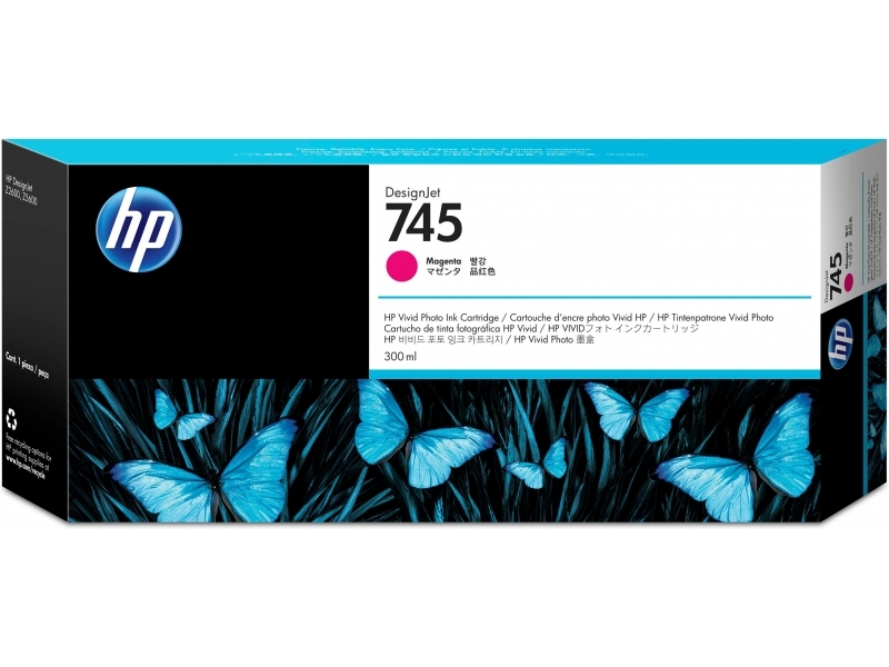 HP 745 Tintenpatrone Magenta 300 ml F9K01A