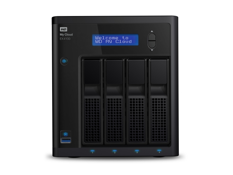 WD My Cloud EX4100 16TB NAS incl WD Red drives 1,6GHz WDBWZE0160KBK-EESN