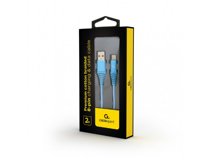 CableXpert 8-Pin Kabel mit Metallanschlüssen 2 m CC-USB2B-AMLM-2M-VW