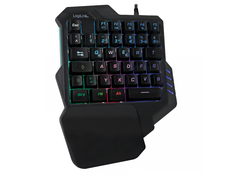 LogiLink Keyboard One-Hand-Gaming mit RGB - ID0181