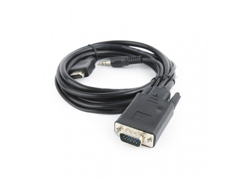 CableXpert HDMI auf VGA/Audio-Adapter Single-Port Schwarz A-HDMI-VGA-03-6