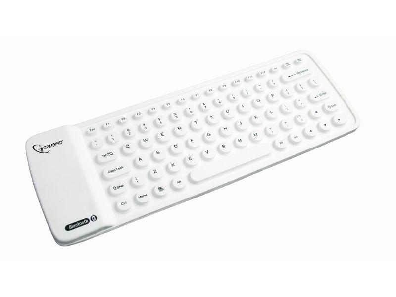 Gembird Flexible Bluetooth Tastatur 81 Tasten US layout KB-BTF1-W-US