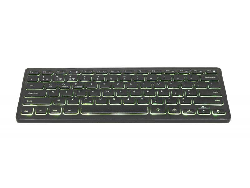 Gembird Kabellose Slimline Tastatur mit Bluetooth KB-BTRGB-01-DE