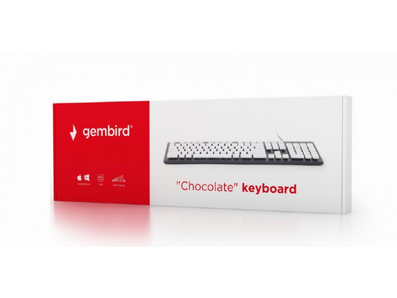 Gembird Chocolate Tastatur US Layout schwarz KB-CH-01