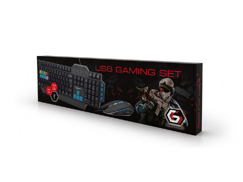 Gembird USB Gaming Tastatur-Maus Set KBS-UMG-01-DE