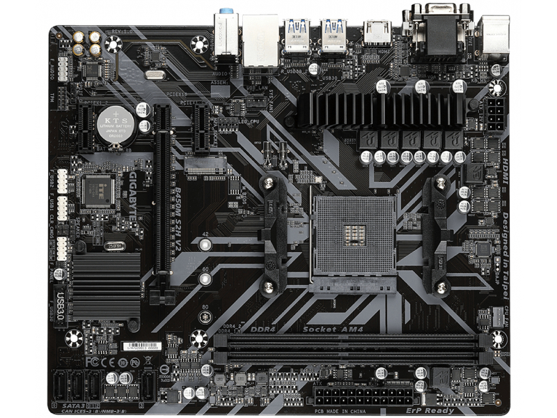 Gigabyte Motherboard (AM4) (D) | GA-B450M-S2H v2