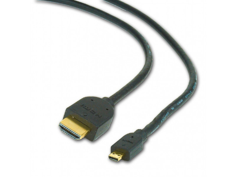 CableXpert HDMI Kabel male to micro D-male black cable 3 m CC-HDMID-10