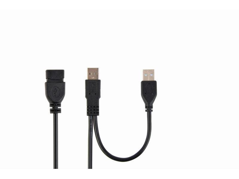 CableXpert Doppelter USB 2.0 A-Stecker auf A-Buchse 0,9 m CCP-USB22-AMAF-3