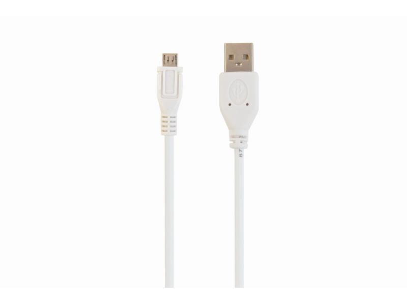 CableXpert Micro-USB cable 1.8 m white CCP-mUSB2-AMBM-6-W