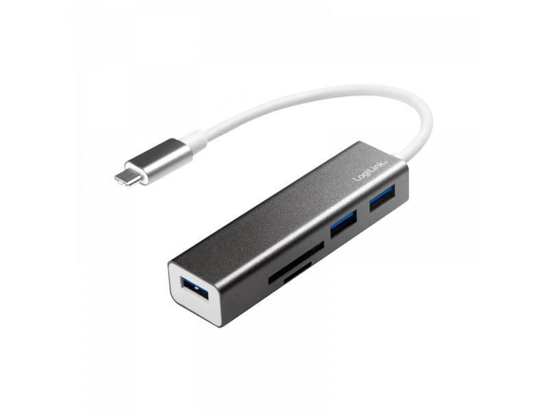 Logilink USB-C 3.0 HUB 3-Ports + Kartenleser (UA0305)