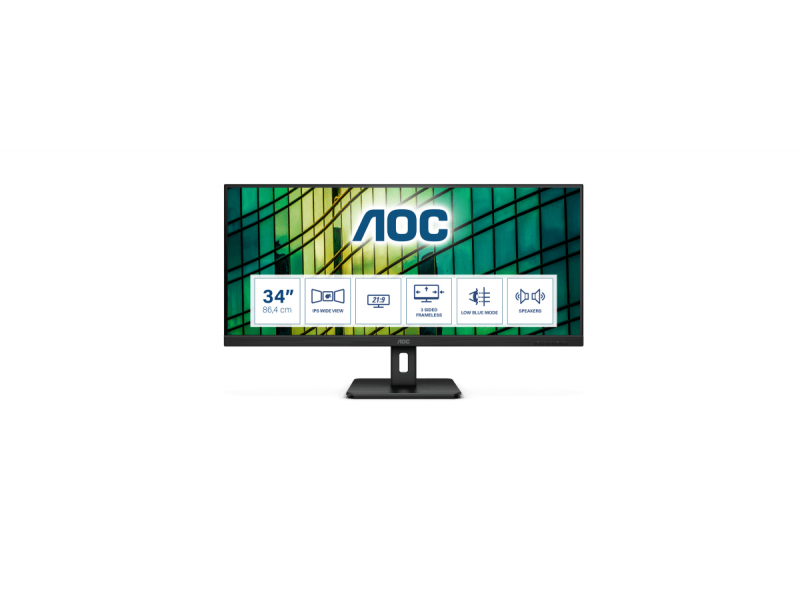 AOC E2 86,4 cm (34 Zoll) - 2560 x 1080 Pixel - Full HD+ - LED Schwarz Q34E2A