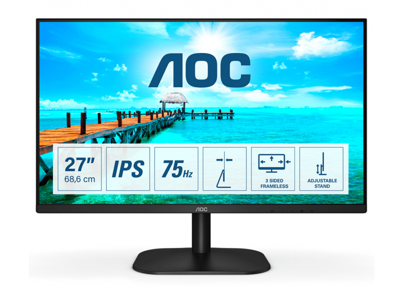 AOC B2 68,6 cm (27 Zoll) - 1920 x 1080 Pixel - Full HD - LED Schwarz 27B2DA