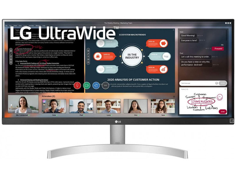 LG 29WN600-W - 73,7 cm (29 Zoll)- UltraWide Full HD - LED Silber 29WN600-W