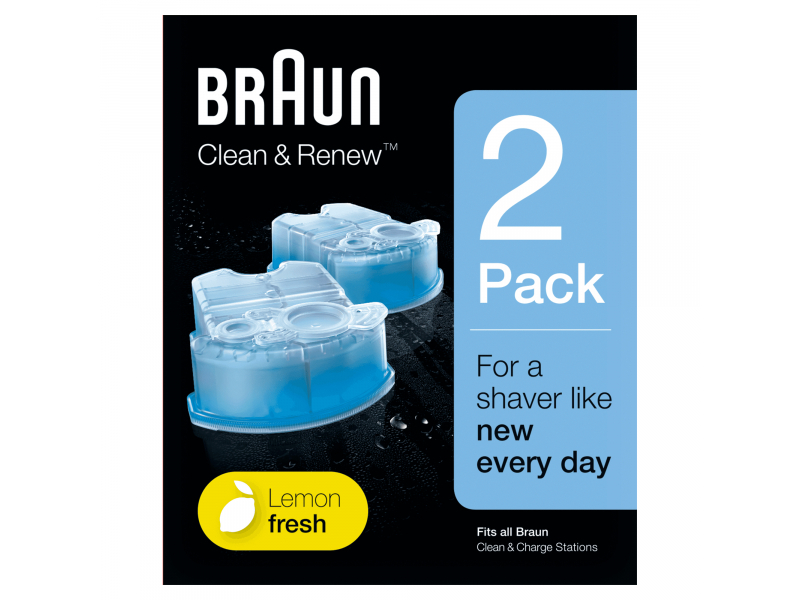 Braun Clean&Charge CCR2 Reinigungskartuschen-Kit, 2er Pack