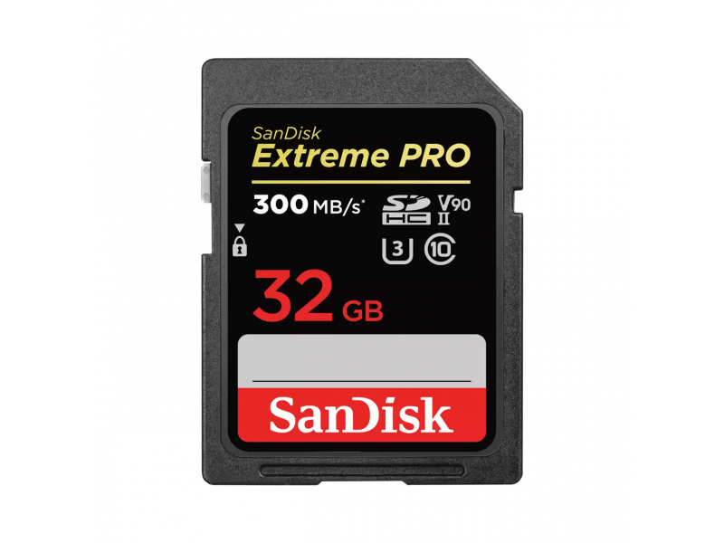 SanDisk Extreme PRO 32 GB SDHC CARD UHS-II V90 300MB/s SDSDXDK-032G-GN4IN