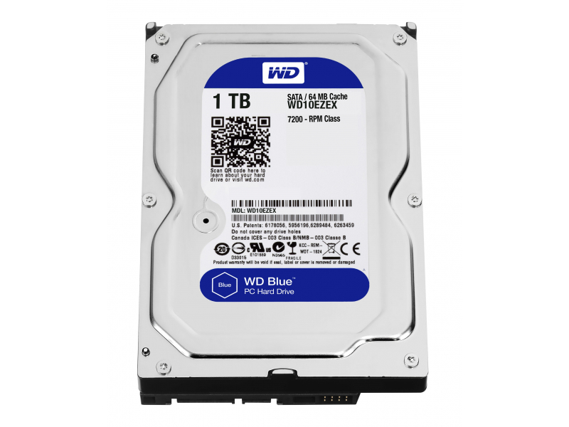 WD Caviar Blue WD10EZEX 3,5inch SATA 1.000 GB - Festplatte - 7.200 rpm 8,9 ms - Intern WD10EZEX