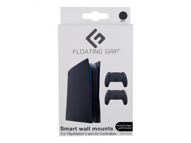 Floating Grip Playstation 5 Wall Mounts by Floating Grip - Black Bundle - 368018 - PlayStation 5