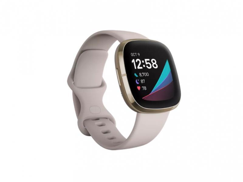 FitBit Sense Smartwatch lunar white/ soft gold - FB512GLWT