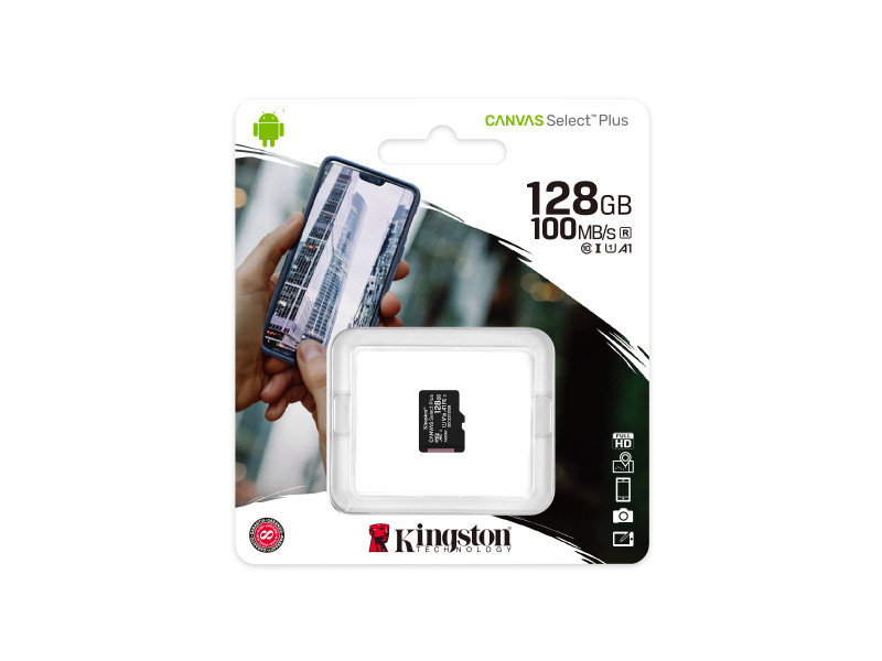 Kingston MicroSD 128GB Kingston SDXC Canvas+ (Class10) o.Ad SDCS2/128GBSP