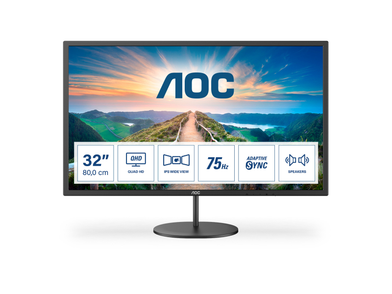 AOC LED-Display Q32V4 - 81.3 cm (32) - 2560 x 1440 QHD - Q32V4