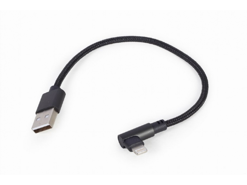 CableXpert Angled 8-pin USB charging & data cable 0.2 m - CC-USB2-AMLML-0.2M