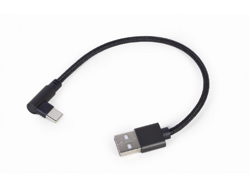 CableXpert Angled USB Type-C charging & data cable 0.2 m - CC-USB2-AMCML-0.2M